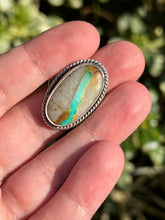 Load image into Gallery viewer, Handmade Sterling Silver Royston Ribbon Turquoise Ring