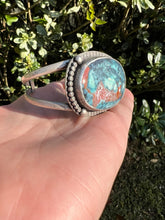 Load image into Gallery viewer, Handmade Sterling Silver Multicolored Petrified Wood Cuff Bracelet