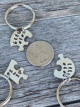 Load image into Gallery viewer, Pieces of My Heart | Mom & Daughters Keychain Set