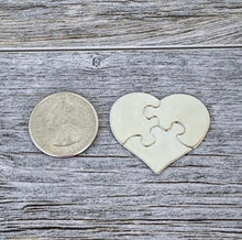 Load image into Gallery viewer, Stainless Steel Three Sisters Heart Puzzle Piece Key Chain Set