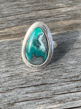 Load image into Gallery viewer, Handmade Sterling Silver Mystic Sage Turquoise and Variscite Ring - Size 5.25