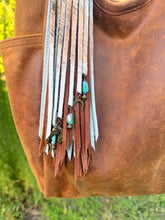 Load image into Gallery viewer, Handmade Natural Hair on Hide Leather Clip Tassel
