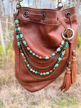 Load image into Gallery viewer, RESERVED - Custom Turquoise bag necklace for Jillian
