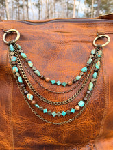 Load image into Gallery viewer, RESERVED - Custom Turquoise bag necklace for Jillian
