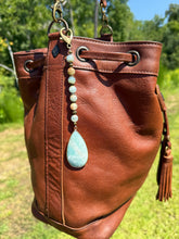 Load image into Gallery viewer, Handmade Bag Charm - Amazonite Stone Pendant
