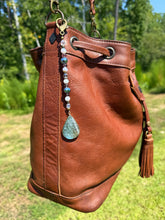 Load image into Gallery viewer, Handmade Bag Charm - Labradorite Stone Pendant

