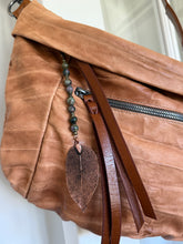 Load image into Gallery viewer, Handmade Bag Charm - Copper Leaf Pendant
