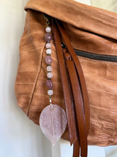 Load image into Gallery viewer, Handmade Bag Charm - Light Pink Leaf Pendant
