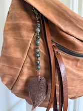 Load image into Gallery viewer, RESERVED for Bronwen - Copper Leaf Pendant Bag Charm
