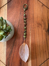 Load image into Gallery viewer, Handmade Bag Charm - Terracotta Leaf Pendant

