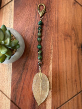 Load image into Gallery viewer, Handmade Bag Charm - Gold Leaf Pendant
