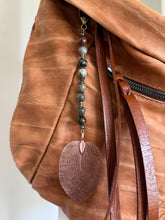 Load image into Gallery viewer, Handmade Bag Charm - Copper Leaf Pendant
