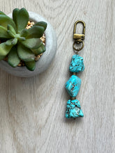 Load image into Gallery viewer, Handmade Turquoise Nugget Zipper Pull
