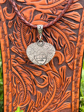 Load image into Gallery viewer, Hubei Turquoise Sterling Silver Pendant Necklace | Handmade Genuine Turquoise on Braided Leather
