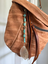 Load image into Gallery viewer, Handmade Bag Charm - Gold Leaf Pendant
