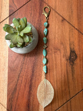 Load image into Gallery viewer, Handmade Bag Charm - Gold Leaf Pendant
