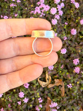 Load image into Gallery viewer, Handmade Royston Ribbon Turquoise Sterling Silver Ring - Size 9
