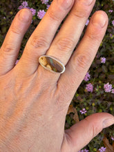 Load image into Gallery viewer, Handmade Royston Ribbon Turquoise Sterling Silver Ring - Size 9
