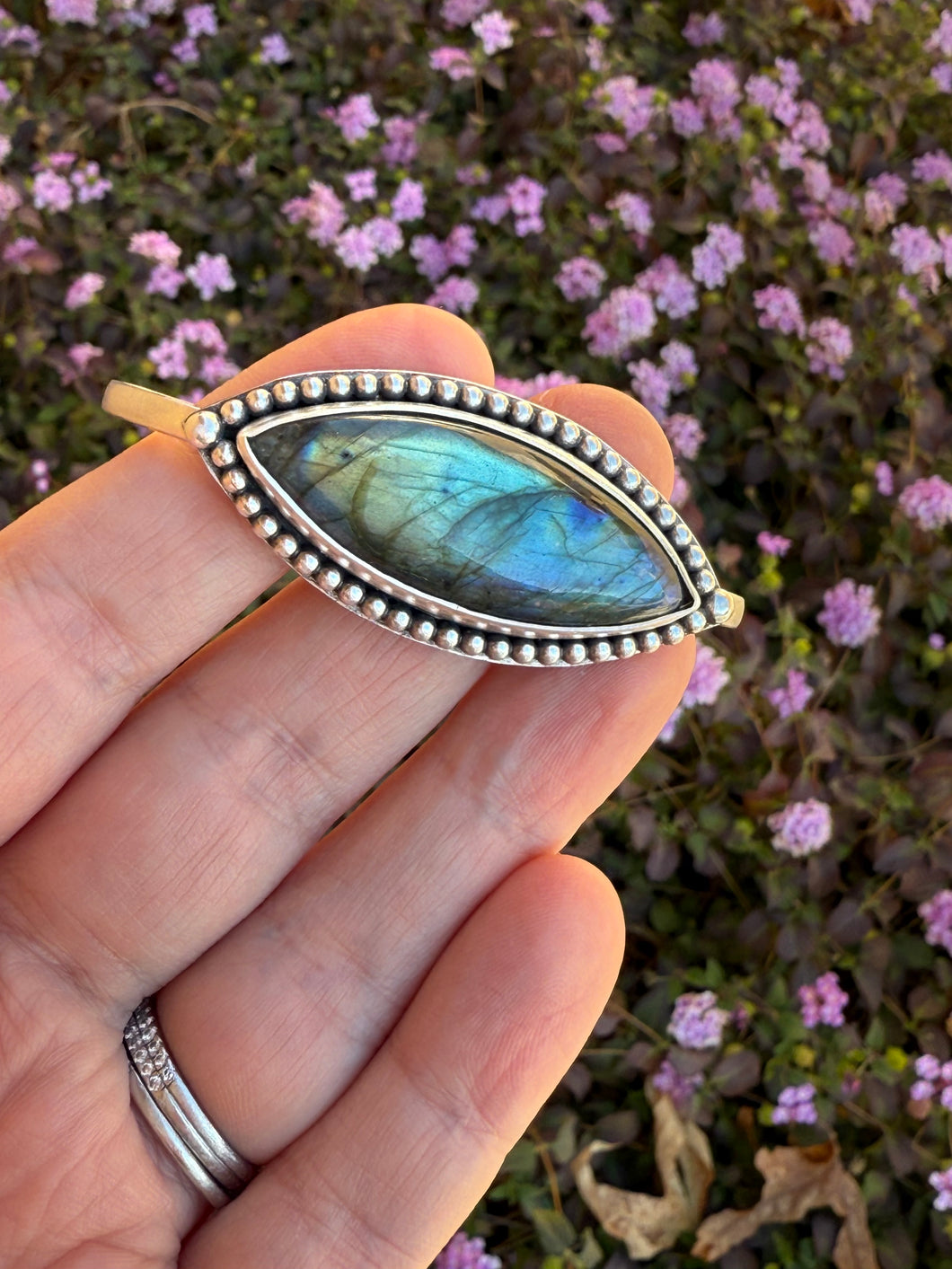 Labradorite Sterling Silver Cuff Bracelet