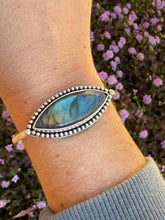 Load image into Gallery viewer, Labradorite Sterling Silver Cuff Bracelet
