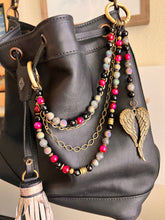 Load image into Gallery viewer, &quot;On Angel&#39;s Wings&quot; Multi-Strand Beaded Bag Necklace
