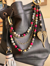 Load image into Gallery viewer, &quot;On Angel&#39;s Wings&quot; Multi-Strand Beaded Bag Necklace
