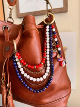 Load image into Gallery viewer, &quot;Freedom and Fireworks&quot; Multi-Strand Beaded Bag Necklace
