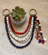 Load image into Gallery viewer, &quot;Freedom and Fireworks&quot; Multi-Strand Beaded Bag Necklace

