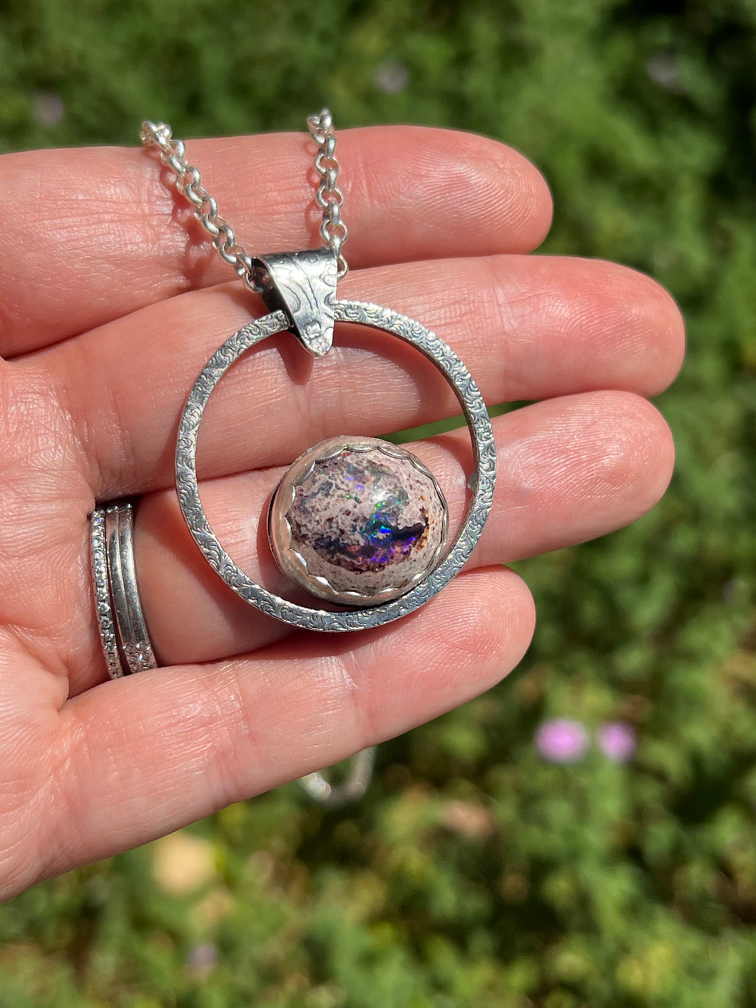 Handmade Sterling Silver AAA Mexican Fire Opal Pendant Necklace Topsail Winds Jewelry