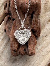 Load image into Gallery viewer, Cotton Candy Turquoise Heart Necklace
