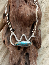 Load image into Gallery viewer, Morenci 2 Turquoise Snake Necklace

