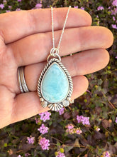Load image into Gallery viewer, Handmade Sterling Silver Larimar Pendant Necklace
