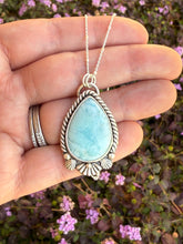 Load image into Gallery viewer, Handmade Sterling Silver Larimar Pendant Necklace
