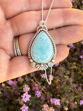 Load image into Gallery viewer, Handmade Sterling Silver Larimar Pendant Necklace
