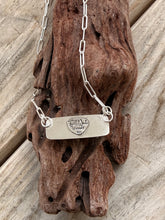 Load image into Gallery viewer, Handmade Sterling Silver Hubei Turquoise Bar Necklace
