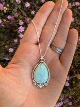 Load image into Gallery viewer, Handmade Sterling Silver Larimar Pendant Necklace
