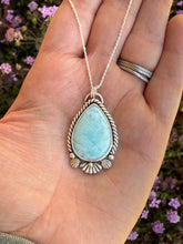 Load image into Gallery viewer, Handmade Sterling Silver Larimar Pendant Necklace
