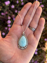 Load image into Gallery viewer, Handmade Sterling Silver Larimar Pendant Necklace
