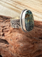 Load image into Gallery viewer, Nevada Variscite Moutainscape Ring - Size 11 (will fit more like size 10 due to wide band)

