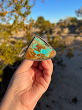 Load image into Gallery viewer, Handmade Sterling Silver Royston Turquoise Bag Bolo
