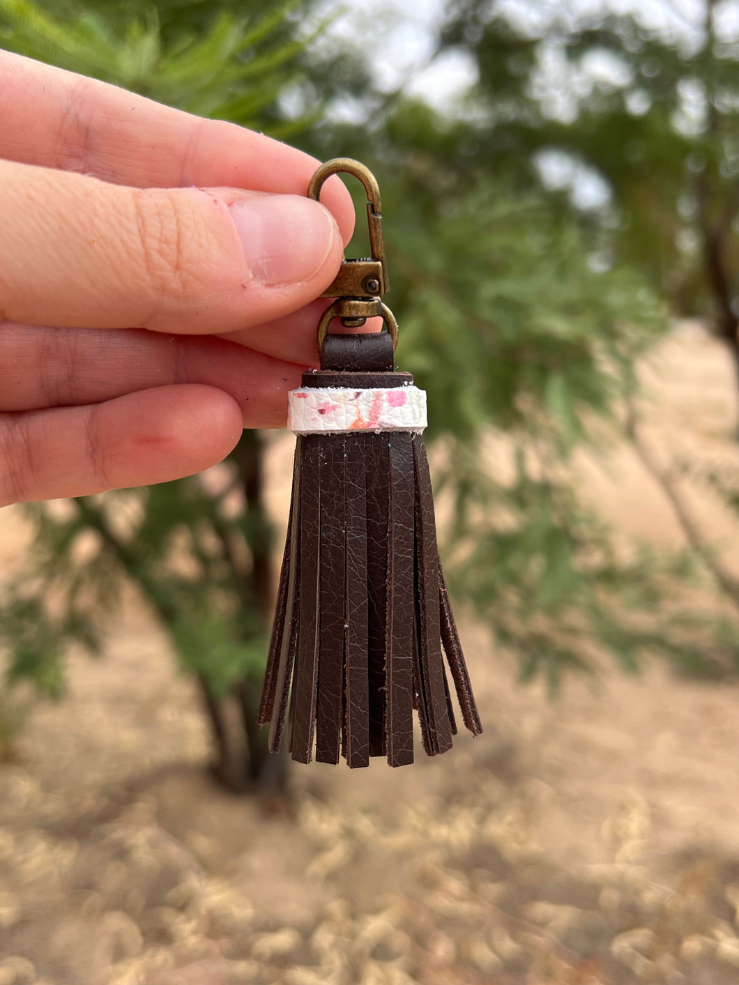 Handmade Leather Zipper Pull Tassel