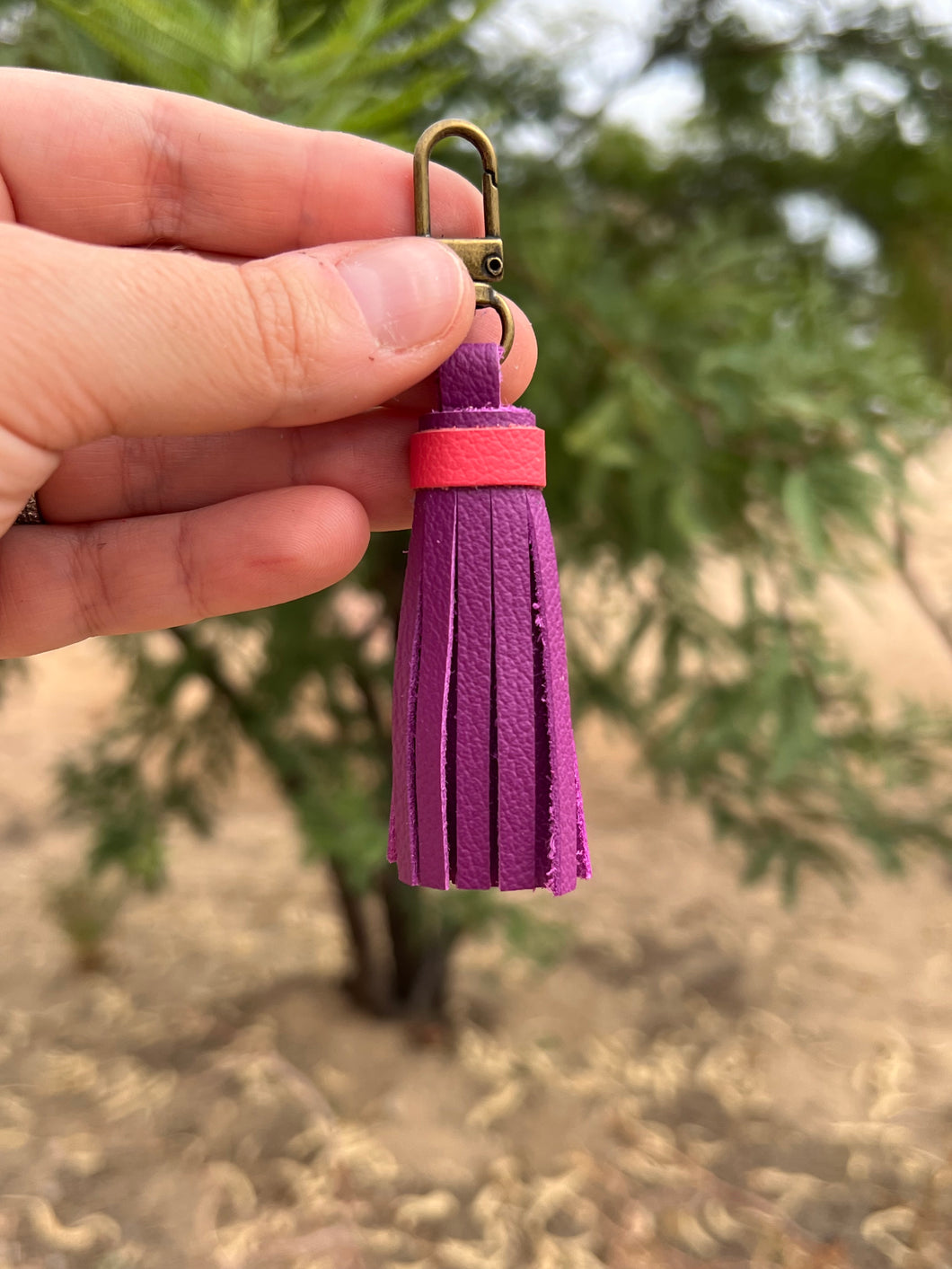 Handmade Leather Zipper Pull Tassel