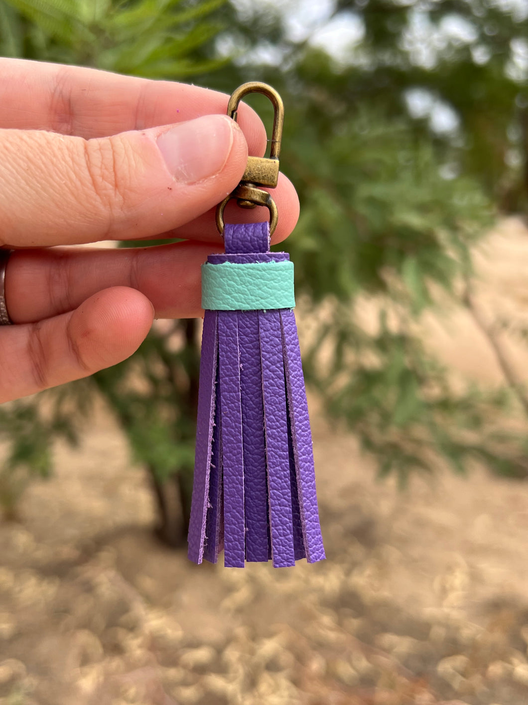 Handmade Leather Zipper Pull Tassel
