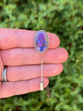 Load image into Gallery viewer, Handmade Sterling Silver Hat Pin with Purple Mojave Turquoise
