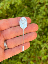 Load image into Gallery viewer, Handmade Sterling Silver Hat Pin with Purple Mojave Turquoise
