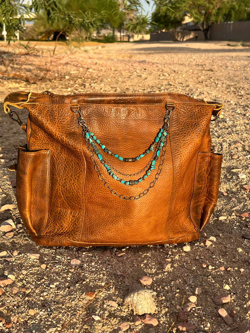Custom Order for turquoise bag necklace