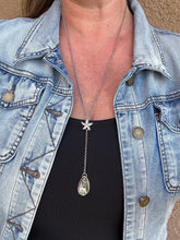 Load image into Gallery viewer, Sterling Silver Mystic Sage Turquoise and Variscite Lariat Necklace with Starfish Accent
