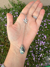 Load image into Gallery viewer, Sterling Silver Mystic Sage Turquoise and Variscite Lariat Necklace with Starfish Accent
