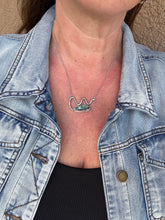 Load image into Gallery viewer, C &amp; T Variscite Sterling Silver Snake Necklace
