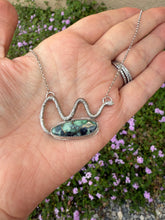 Load image into Gallery viewer, C &amp; T Variscite Sterling Silver Snake Necklace
